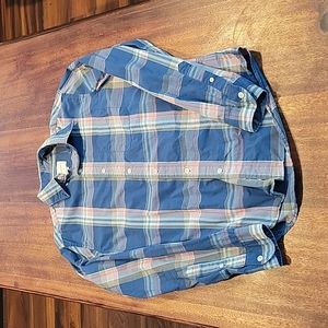 Mens Long sleeve flannel American Eagle Button up- size XS